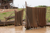 More hanging fishing nets / Experiences when travelling through villages in Cambodia